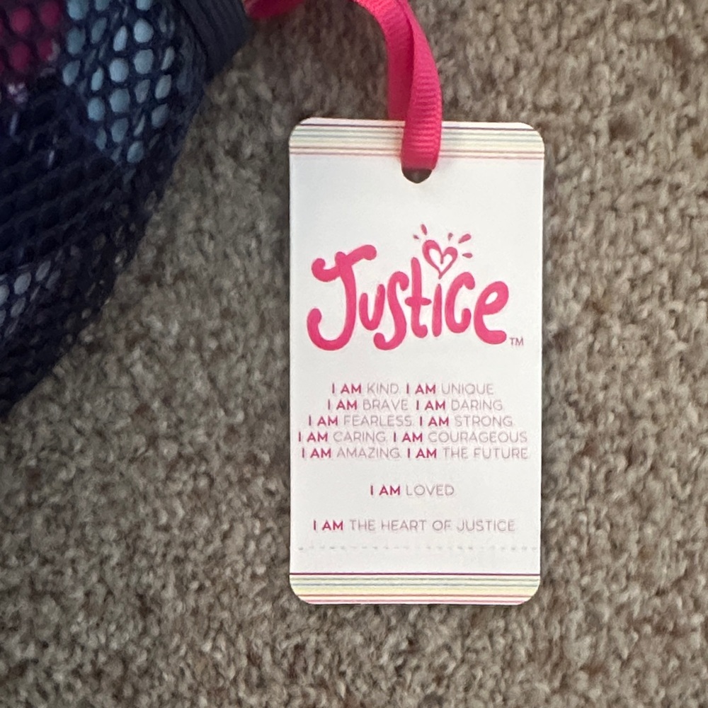 NWT Justice Multicolor Splatter Backpack - Picture 5 of 5